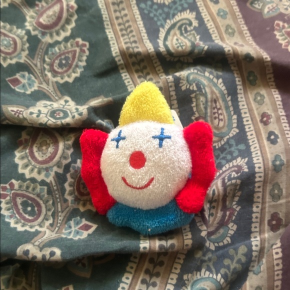 NWT Eden clown wrist rattle with yellow hat - Picture 1 of 3
